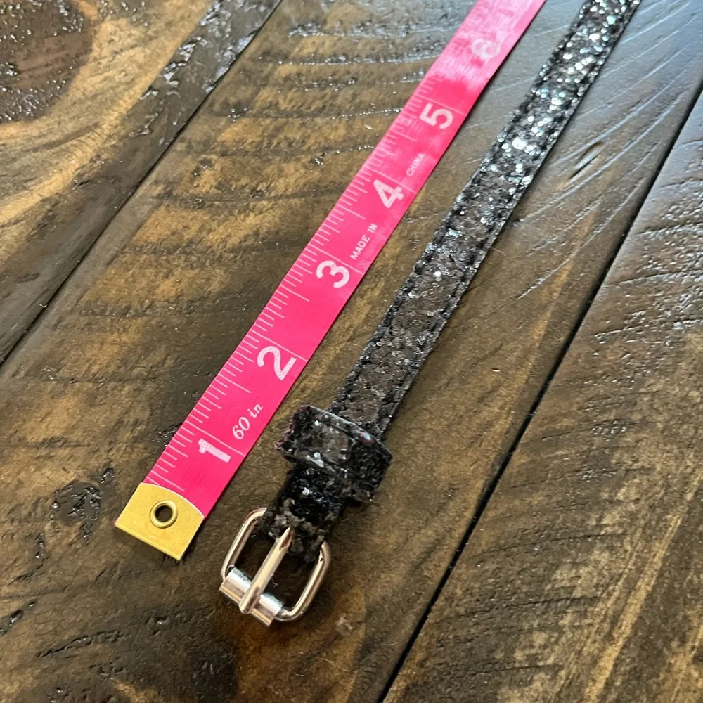 Girls Black Glitter Belt